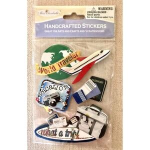 NEW~✈️ Miss Elizabeth's Handcrafted "Travel" Dimensional‎ Scrapbook Stickers